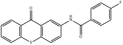 4-FLUORO-N-(9-OXO-9H-THIOXANTHEN-2-YL)BENZENECARBOXAMIDE 结构式