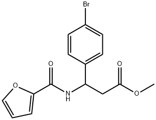 METHYL 3-(4-BROMOPHENYL)-3-[(2-FURYLCARBONYL)AMINO]PROPANOATE 结构式