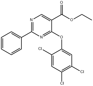 ETHYL 2-PHENYL-4-(2,4,5-TRICHLOROPHENOXY)-5-PYRIMIDINECARBOXYLATE 结构式