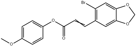 4-METHOXYPHENYL (E)-3-(6-BROMO-1,3-BENZODIOXOL-5-YL)-2-PROPENOATE