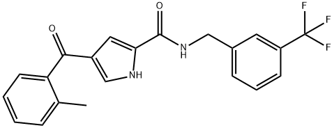 4-(2-METHYLBENZOYL)-N-[3-(TRIFLUOROMETHYL)BENZYL]-1H-PYRROLE-2-CARBOXAMIDE 结构式