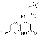 3-((叔丁氧基羰基)氨基)-3-(4-(甲硫基)苯基)丙酸 结构式