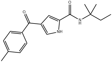 4-(4-METHYLBENZOYL)-N-(TERT-PENTYL)-1H-PYRROLE-2-CARBOXAMIDE 结构式