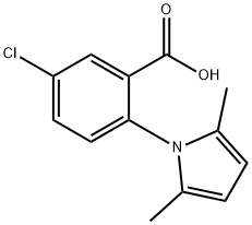 5-氯-2-(2,5-二甲基-1H-吡咯-1-基)苯甲酸 结构式