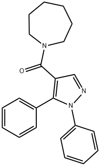 1-Azepanyl(1,5-diphenyl-1H-pyrazol-4-yl)methanone 结构式