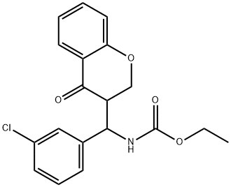 ETHYL N-[(3-CHLOROPHENYL)(4-OXO-3,4-DIHYDRO-2H-CHROMEN-3-YL)METHYL]CARBAMATE 结构式