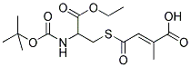 (E)-4-((2-[(TERT-BUTOXYCARBONYL)AMINO]-3-ETHOXY-3-OXOPROPYL)SULFANYL)-2-METHYL-4-OXO-2-BUTENOIC ACID 结构式