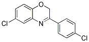 6-CHLORO-3-(4-CHLOROPHENYL)-2H-1,4-BENZOXAZINE 结构式