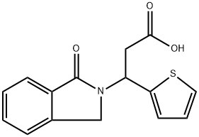 3-(1-氧代异二氢吲哚-2-基)-3-(噻吩-2-基)丙酸 结构式