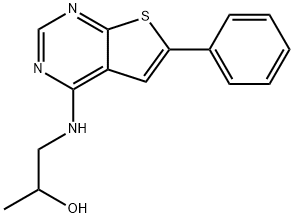1-[(6-PHENYLTHIENO[2,3-D]PYRIMIDIN-4-YL)AMINO]PROPAN-2-OL 结构式