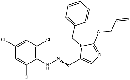 2-(ALLYLSULFANYL)-1-BENZYL-1H-IMIDAZOLE-5-CARBALDEHYDE N-(2,4,6-TRICHLOROPHENYL)HYDRAZONE 结构式