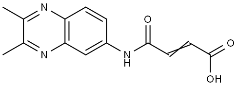 (E)-4-[(2,3-Dimethyl-6-quinoxalinyl)amino]-4-oxo-2-butenoic acid 结构式