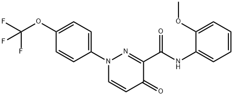 N-(2-METHOXYPHENYL)-4-OXO-1-[4-(TRIFLUOROMETHOXY)PHENYL]-1,4-DIHYDRO-3-PYRIDAZINECARBOXAMIDE 结构式