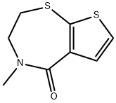 4-METHYL-3,4-DIHYDROTHIENO[3,2-F][1,4]THIAZEPIN-5(2H)-ONE 结构式