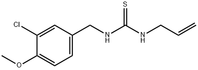 1-烯丙基-3-(3-氯-4-甲氧基苄基)硫脲 结构式
