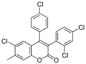 6-CHLORO-4(4'-CHLOROPHENYL)-3(2',4'-DICHLOROPHENYL)-7-METHYLCOUMARIN 结构式