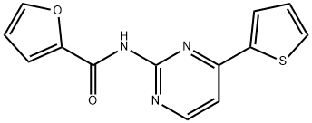 N-[4-(2-THIENYL)-2-PYRIMIDINYL]-2-FURAMIDE 结构式