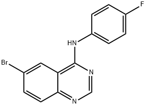6-BROMO-N-(4-FLUOROPHENYL)-4-QUINAZOLINAMINE 结构式