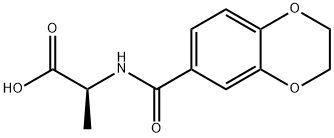 2-[(2,3-DIHYDRO-BENZO[1,4]DIOXINE-6-CARBONYL)-AMINO]-PROPIONIC ACID 结构式