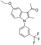 1-{5-ETHOXY-2-METHYL-1-[3-(TRIFLUOROMETHYL)PHENYL]-1H-INDOL-3-YL}ETHANONE 结构式