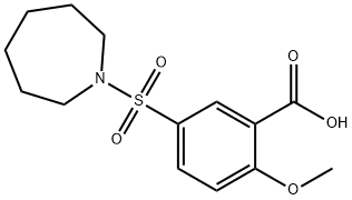 5-(AZEPANE-1-SULFONYL)-2-METHOXY-BENZOIC ACID 结构式