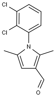 1-(2,3-DICHLORO-PHENYL)-2,5-DIMETHYL-1H-PYRROLE-3-CARBALDEHYDE 结构式