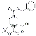 R-1-BOC-4-CBZ-哌嗪-2-甲酸 结构式