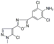 2,6-DICHLORO-4-[5-(5-CHLORO-1-METHYL-1H-PYRAZOL-4-YL)-1,2,4-OXADIAZOL-3-YL]ANILINE 结构式