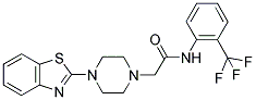 2-[4-(1,3-BENZOTHIAZOL-2-YL)PIPERAZIN-1-YL]-N-[2-(TRIFLUOROMETHYL)PHENYL]ACETAMIDE 结构式