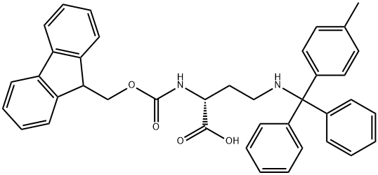 FMOC-D-DAB(MTT)-OH 结构式