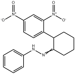 2-(2,4-DINITROPHENYL)CYCLOHEXANONE N-PHENYLHYDRAZONE 结构式
