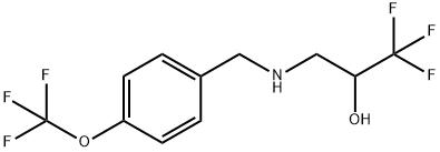 1,1,1-TRIFLUORO-3-([4-(TRIFLUOROMETHOXY)BENZYL]AMINO)-2-PROPANOL 结构式