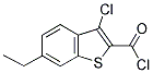 3-氯-6-乙基苯并[B]噻吩-2-羰基氯 结构式