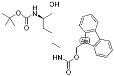 BOC-D-LYS(FMOC)-OL 结构式