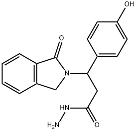 3-(4-HYDROXYPHENYL)-3-(1-OXO-1,3-DIHYDRO-2H-ISOINDOL-2-YL)PROPANOHYDRAZIDE 结构式