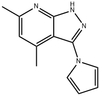 4,6-DIMETHYL-3-(1H-PYRROL-1-YL)-1H-PYRAZOLO[3,4-B]PYRIDINE 结构式