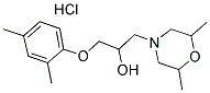 1-(2,6-DIMETHYLMORPHOLIN-4-YL)-3-(2,4-DIMETHYLPHENOXY)PROPAN-2-OL HYDROCHLORIDE 结构式