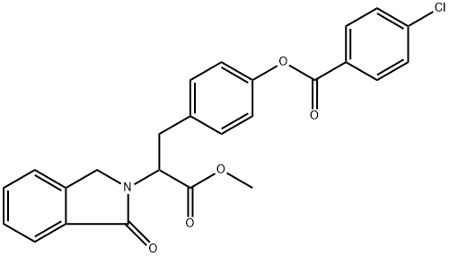 4-[3-METHOXY-3-OXO-2-(1-OXO-1,3-DIHYDRO-2H-ISOINDOL-2-YL)PROPYL]PHENYL 4-CHLOROBENZENECARBOXYLATE 结构式