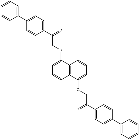 1-[1,1'-BIPHENYL]-4-YL-2-([5-(2-[1,1'-BIPHENYL]-4-YL-2-OXOETHOXY)-1-NAPHTHYL]OXY)-1-ETHANONE 结构式