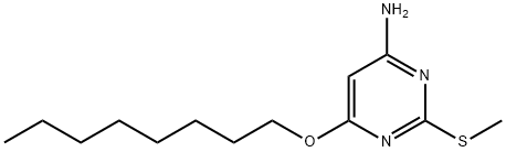 2-(METHYLSULFANYL)-6-(OCTYLOXY)PYRIMIDIN-4-YLAMINE 结构式