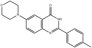 2-(4-METHYLPHENYL)-6-MORPHOLINO-4(3H)-QUINAZOLINONE 结构式