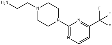 2- {4- [4-(三氟甲基)嘧啶-2-基]哌嗪-1-基}乙胺 结构式