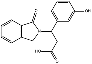 3-(3-HYDROXYPHENYL)-3-(1-OXO-1,3-DIHYDRO-2H-ISOINDOL-2-YL)PROPANOIC ACID 结构式