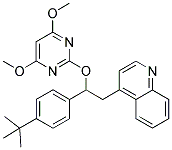 4-[2-(4-TERT-BUTYLPHENYL)-2-((4,6-DIMETHOXYPYRIMIDIN-2-YL)OXY)ETHYL]QUINOLINE 结构式