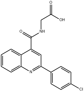 2-{[2-(4-氯苯基)喹啉-4-基]甲酰胺}乙酸 结构式