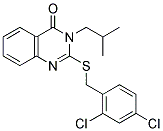 2-[(2,4-DICHLOROBENZYL)SULFANYL]-3-ISOBUTYL-4(3H)-QUINAZOLINONE 结构式