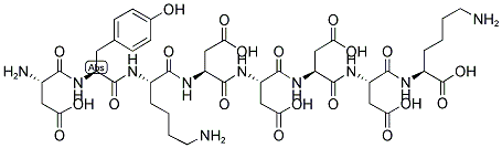 ASP-TYR-LYS-ASP-ASP-ASP-ASP-LYS 结构式