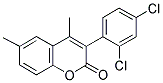 3(2',4'-DICHLOROPHENYL)-4,6-DIMETHYLCOUMARIN 结构式