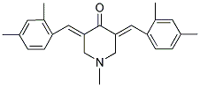 3,5-Bis[(2,4-dimethylphenyl)methylene]-1-methyltetrahydro-4(1H)-pyridinone 结构式