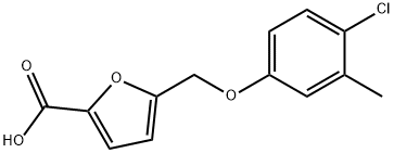 5-(4-氯-3-甲基苯氧基甲基)呋喃-2-羧酸 结构式